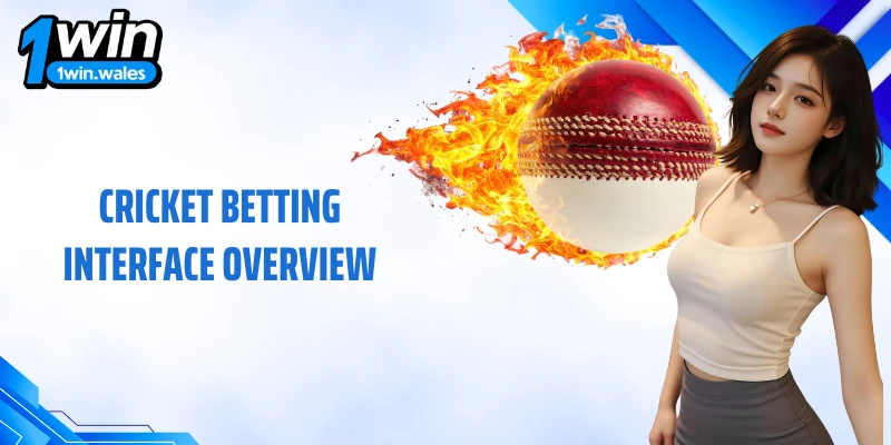 Cricket betting interface overview