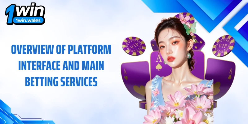 Overview of platform interface and main betting services