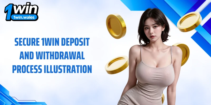 Secure 1WIN deposit and withdrawal process illustration